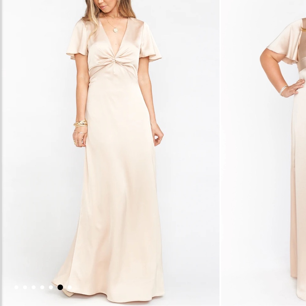 Champagne satin dress